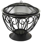 Braciere e Barbecue 2in1 e Attizzatoio 59x59x60 cm Acciaio Inox
