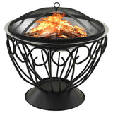 Braciere e Barbecue 2in1 e Attizzatoio 59x59x60 cm Acciaio Inox