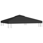 Copertura Superiore per Gazebo a 2 Strati 310 g/m 3x3 m Nera