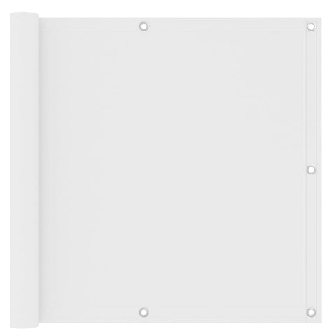 Paravento da Balcone Bianco 90x300 cm in Tessuto Oxford