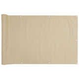 Paravento da Balcone Beige 90x500 cm in Tessuto Oxford