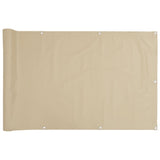 Paravento Balcone Beige 120x400 cm Tessuto Oxford