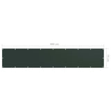 Paravento da Balcone Verde Scuro 75x400 cm Tessuto Oxford