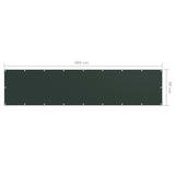 Paravento da Balcone Verde Scuro 90x400 cm Tessuto Oxford