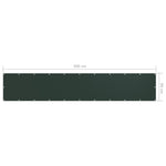 Paravento da Balcone Verde Scuro 90x500 cm Tessuto Oxford