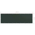 Paravento da Balcone Verde Scuro 120x400 cm Tessuto Oxford