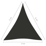 Parasole a Vela Oxford Triangolare 4x5x5 m Antracite