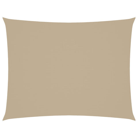 Parasole a Vela Oxford Rettangolare 4x5 m Beige