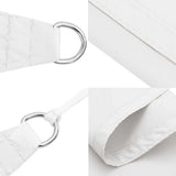 Parasole a Vela in Tela Oxford Quadrata 6x6 m Bianco