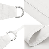 Parasole a Vela in Tessuto Oxford Rettangolare 2x3 m Bianco