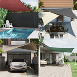 Parasole a Vela Oxford Triangolare 4x5x5 m Bianco