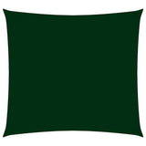 Parasole in Tessuto Oxford Quadrato 3,6x3,6 m Verde Scuro