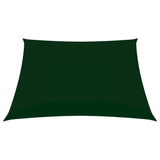 Parasole in Tessuto Oxford Quadrato 3,6x3,6 m Verde Scuro