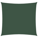 Parasole a Vela in Tela Oxford Quadrato 7x7 m Verde Scuro