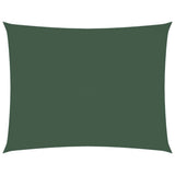 Parasole a Vela Oxford Rettangolare 2x3,5 m Verde Scuro