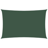 Parasole a Vela Oxford Rettangolare 2,5x5 m Verde Scuro