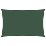 Parasole a Vela Oxford Rettangolare 2,5x5 m Verde Scuro