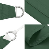 Parasole a Vela Oxford Rettangolare 2,5x5 m Verde Scuro