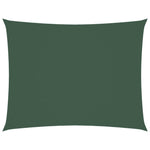 Parasole a Vela Oxford Rettangolare 3x4 m Verde Scuro