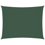Parasole a Vela Oxford Rettangolare 3,5x4,5 m Verde Scuro