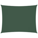 Parasole a Vela Oxford Rettangolare 3,5x4,5 m Verde Scuro