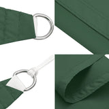 Parasole a Vela Oxford Rettangolare 3,5x4,5 m Verde Scuro