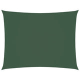 Parasole a Vela Oxford Rettangolare 3,5x5 m Verde Scuro