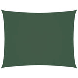 Parasole a Vela Oxford Rettangolare 3,5x5 m Verde Scuro
