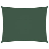 Parasole a Vela Oxford Rettangolare 4x5 m Verde Scuro