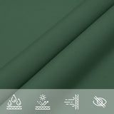 Parasole a Vela Oxford Rettangolare 4x5 m Verde Scuro