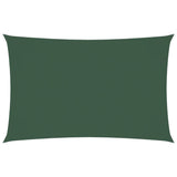 Parasole a Vela Oxford Rettangolare 4x7 m Verde Scuro