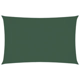 Parasole a Vela Oxford Rettangolare 4x7 m Verde Scuro