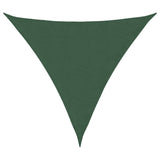 Parasole a Vela Oxford Triangolare 3,6x3,6x3,6 m Verde Scuro