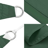 Parasole a Vela Oxford Triangolare 5x5x6 m Verde Scuro