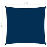 Parasole a Vela in Tela Oxford Quadrata 3x3 m Blu