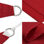 Vela Parasole in Tela Oxford Quadrata 2x2 m Rossa