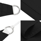 Vela Parasole in Tela Oxford Quadrata 3,6x3,6 m Nera