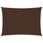 Parasole a Vela in Tessuto Oxford Rettangolare 2x4 m Marrone