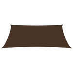 Parasole a Vela in Tessuto Oxford Rettangolare 2x4 m Marrone
