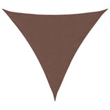 Parasole a Vela Oxford Triangolare 4,5x4,5x4,5 m Marrone