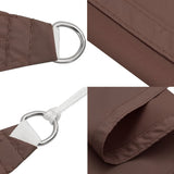 Parasole a Vela Oxford Triangolare 4,5x4,5x4,5 m Marrone