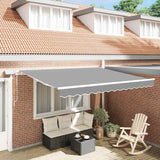 Tenda da Sole con Bianco 3,5 x 2,5 m Metallo