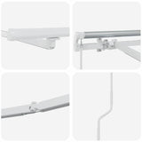 Tenda da Sole con Bianco 6 x 3 m Metallo