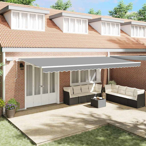 Tenda da Sole con Bianco 6 x 3 m Metallo