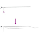 Tenda da Sole con Bianco 6 x 3 m Metallo
