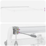 Tenda da Sole Bianco 4  3,5 m Metallo