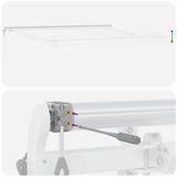 Tenda da Sole Bianco 4  3,5 m Metallo