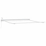 Tenda da Sole con Bianco 4,5  3,5 m Metallo