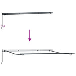 Tenda da Sole Antracite 5 x 3 m Metallo