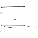 Tenda da Sole Antracite 4  3,5 m Metallo